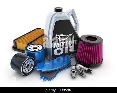 Pièces consommables voiture (fait en 3d) Banque D'Images