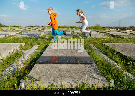Wroclaw, Pologne, cimetière militaire polonais avec tombée de la Seconde Guerre mondiale Banque D'Images