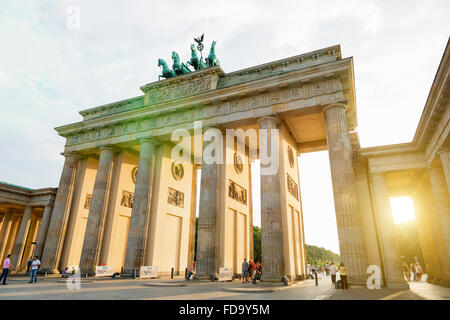 L'Europe, Allemagne, Berlin, Porte de Brandebourg Banque D'Images