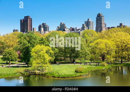 Les immeubles de grande hauteur autour de Central Park Banque D'Images