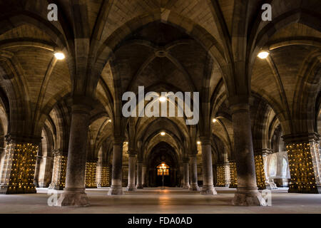 Cloître de l'Université de Glasgow Banque D'Images