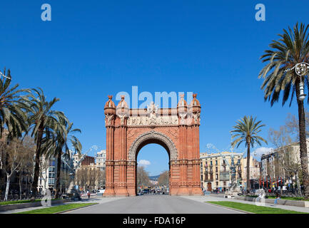 Barcelone, Arc de triomphe Banque D'Images