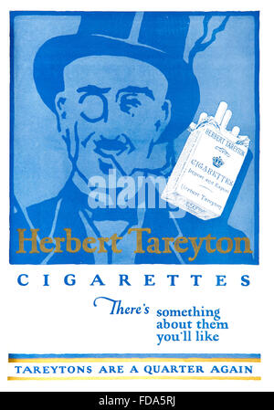 Herbert Tareyton Tareyton, la cigarette, la publicité des années 1920, à partir de 1926 Studio Magazine International Banque D'Images