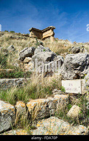 Site archéologique de Solunto gréco-romaine en Sicile, Italie Banque D'Images