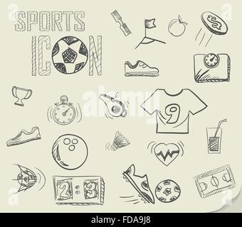 gribouillis de football Illustration de Vecteur