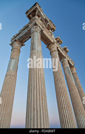 Ancien Temple d'Apollon à Side, Antalya, Turquie. Banque D'Images