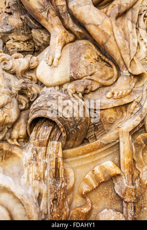 Détail,Façade de palais Marqués de Dos Aguas (18e siècle),Valence, Espagne Banque D'Images