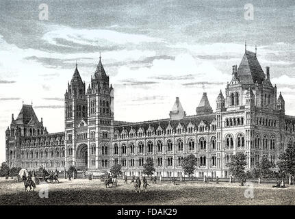 Le Musée d'Histoire Naturelle, South Kensington, 19e siècle, Londres, Angleterre Banque D'Images