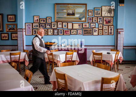 La Pepica,restaurant,6 Passeig Neptú.La plage de La Malvarrosa Valencia, Espagne. Banque D'Images