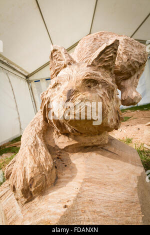 Knutsford, Cheshire, Royaume-Uni, le 29 août, 2015. Le 11ème concours de sculpture à la tronçonneuse English Open Jeu Cheshire & Country Fair Banque D'Images