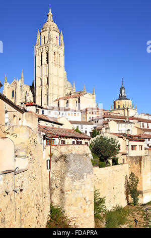 Clocher de cathédrale de Ségovie, Espagne Banque D'Images