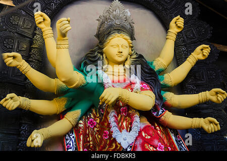 Durga Puja indiennes des statues de Dieu personne ne Banque D'Images