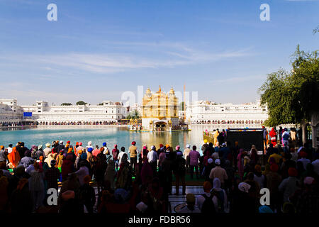 Des groupes ou des foules Golden Temple d'Amritsar Gurdwara Banque D'Images