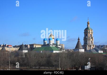 Monastère Novospassky à Moscou. La Russie. Panorama Banque D'Images