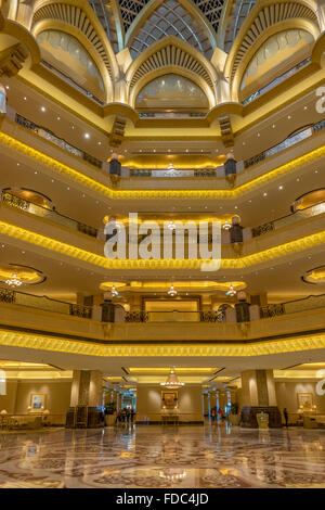 Emirats arabes unis, Abu Dhabi, l'hôtel Emirates Palace, de l'intérieur Banque D'Images