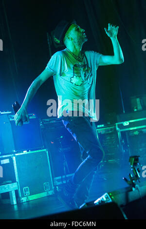 Fontaneto d'Agogna en Italie. 29 janvier 2016. Le groupe de rock italien SUBSONICA il se produit sur la scène du club de musique pendant le phénomène 'Una Foresta Nei Club Tour 2016' Credit : Rodolfo Sassano/Alamy Live News Banque D'Images