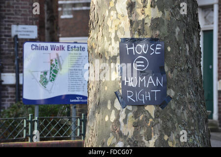 Londres, Royaume-Uni. 30 janvier 2016. Un projet de loi Logement stade manifestants protester mars à Londres Banque D'Images