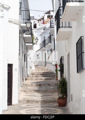 Frigiliana une ville blanche près de Nerja, Costa del Sol, Andalousie, Espagne, Banque D'Images