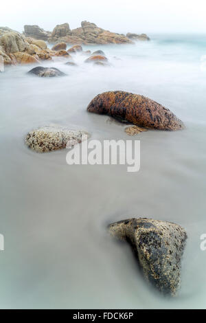 Porth Nanven soyeux, de l'eau, Cornwall Banque D'Images