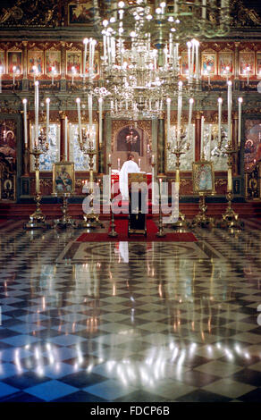 L'Italie, Trieste, Frioul-Vénétie Julienne, San Nicolo dei Greci, Église orthodoxe grecque, de l'intérieur. Banque D'Images