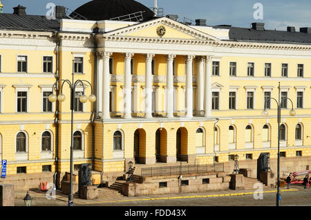 Palais du gouvernement. Place du Sénat. Helsinki. La Finlande Banque D'Images
