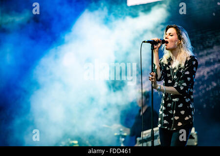 Alison Mosshart de The Kills à Squamish Valley Music Festival à Squamish, BC le 9 août 2015 Banque D'Images