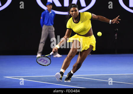 Melbourne Park, Melbourne, Australie. Jan 30, 2016. Open d'Australie finale femmes Serena Williams contre Angelique Kerber. Serena Williams (USA) : Action de Crédit Plus Sport/Alamy Live News Banque D'Images