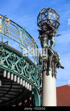 Prague l'Art Nouveau, la Maison municipale de Prague, République Tchèque, Europe Banque D'Images