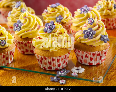 Cupcakes à la vanille Banque D'Images