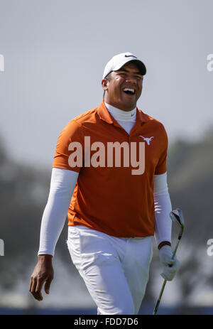 San Diego, Californie, USA. Jan 30, 2016. Jhonattan Vegas sur le parcours sud au cours de la troisième série des agriculteurs d'avion ouvert au parcours de golf de Torrey Pines à San Diego, Californie. Credit : Cal Sport Media/Alamy Live News Banque D'Images