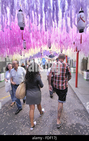 Août fêtes à Gracia. Barcelone, Catalogne, Espagne. Banque D'Images