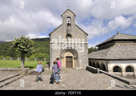 Église de Santiago, Orreaga Roncevaux, Navarre, Espagne, Banque D'Images