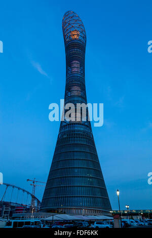 L'Aspire Tower (le flambeau) Doha, Doha, Qatar Banque D'Images