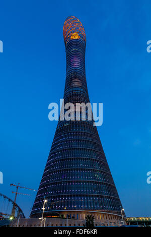 L'Aspire Tower (le flambeau) Doha, Doha, Qatar Banque D'Images