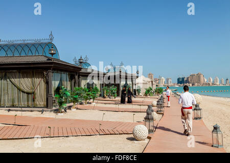 Maisons de Plage de luxe, Katara Cultural Village, Doha, Qatar Banque D'Images