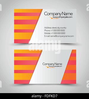 Carte de visite modèle de conception de l'entreprise corporate style. Couleur marron. Vector illustration. Illustration de Vecteur