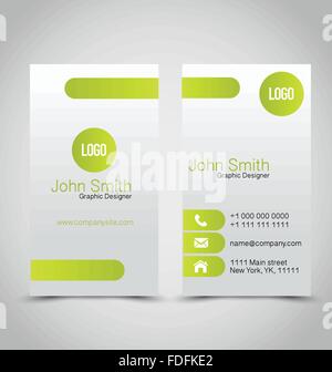 Carte de visite modèle de conception de l'entreprise corporate style. Couleur marron. Vector illustration. Illustration de Vecteur