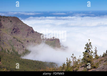 Montana de la Crucita de nuages, Tenerife, Canaries, Espagne Banque D'Images