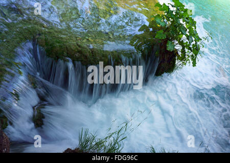 Chute d'eau dans les lacs de Plitvice Banque D'Images