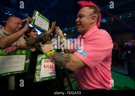 ArenaMK, Milton Keynes, UK. Jan 31, 2016. Unibet Masters Championnat de fléchettes. Credit : Action Plus Sport/Alamy Live News Banque D'Images