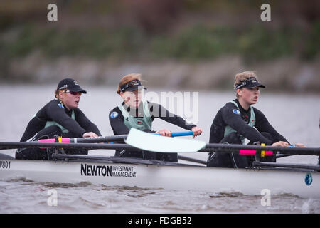 Londres, Royaume-Uni. Jan 31, 2016. Boat Race. Cambridge University Women's Boat Club v Oxford Brookes. Credit : Duncan Grove/Alamy Live News Banque D'Images