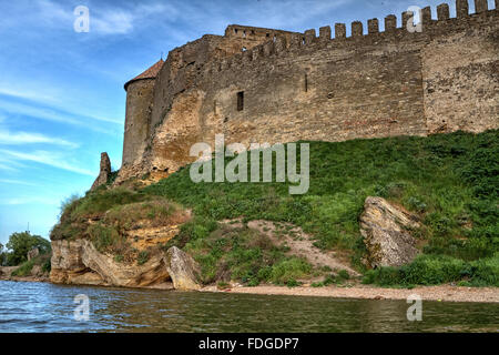 Citadelle sur l'estuaire du Dniestr. Ancienne forteresse dans Bilhorod-Dnistrovski ville, région d'Odessa. Le Sud de l'Ukraine Banque D'Images