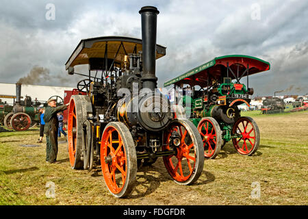 Les moteurs de traction à vapeur à la 2011 Grande foire à vapeur Dorset Tarrant Hinton, Dorset, Royaume-Uni. Banque D'Images