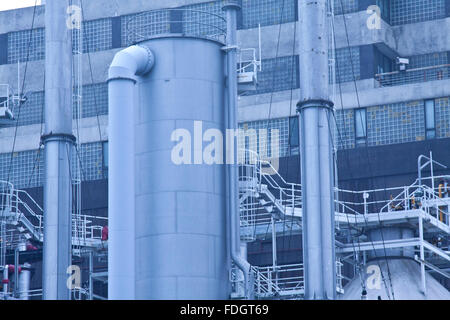 Usines de traitement du gaz à Hong Kong Banque D'Images