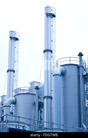 Usines de traitement du gaz à Hong Kong Banque D'Images