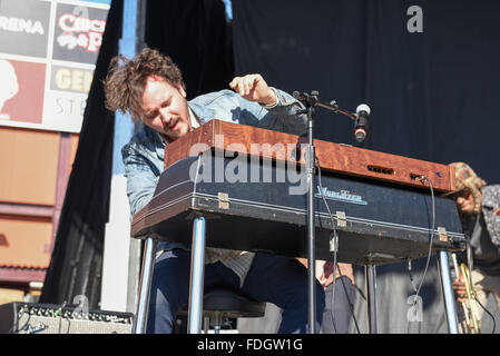 Philadelphie, Pennsylvanie, USA. Jan 31, 2016. MARK SHUSTERMAN, effectuant à Radio 104,5 Confiture d'hiver Eurosport France @ Vivre à Philadelphie PA Credit : Ricky Fitchett/ZUMA/Alamy Fil Live News Banque D'Images