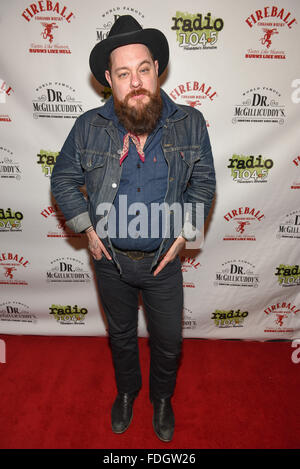 Philadelphie, Pennsylvanie, USA. Jan 31, 2016. Auteur-compositeur-interprète, NATHANIEL RATELIFF, à Radio 104,5 Confiture d'hiver Eurosport France @ Vivre à Philadelphie PA Credit : Ricky Fitchett/ZUMA/Alamy Fil Live News Banque D'Images