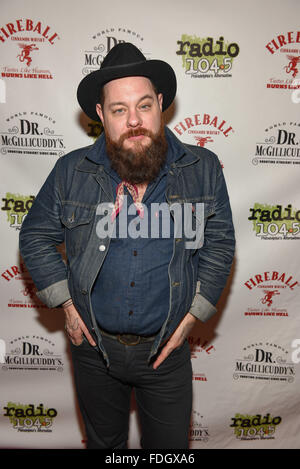 Philadelphie, Pennsylvanie, USA. Jan 31, 2016. Auteur-compositeur-interprète, NATHANIEL RATELIFF, à Radio 104,5 Confiture d'hiver Eurosport France @ Vivre à Philadelphie PA Credit : Ricky Fitchett/ZUMA/Alamy Fil Live News Banque D'Images