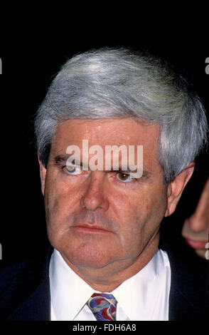 Washington, DC., USA, membre du Congrès 1994 Newt Gingrich. Il a représenté la 6ème circonscription comme un Républicain de 1979 jusqu'à sa démission en 1999, et a été le 58e Président de la Chambre des représentants des États-Unis de 1995 à 1999. Gingrich était candidat à l'investiture présidentielle du Parti Républicain de 2012. Credit : Mark Reinstein Banque D'Images