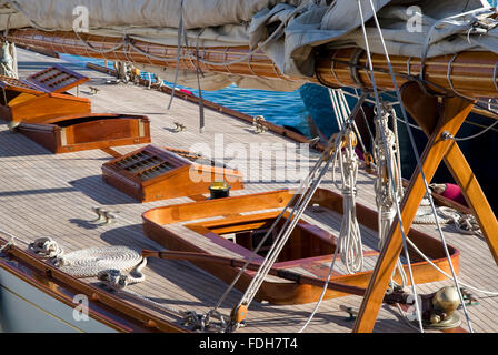 Détails d'un voilier de style ancien Banque D'Images